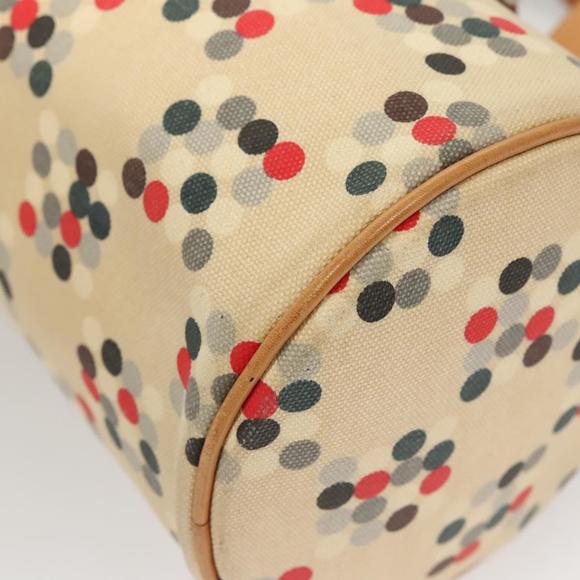 BURBERRY Blue Label Hand Bag Canvas Beige Silver Auth 124153 - Picture 14 of 16